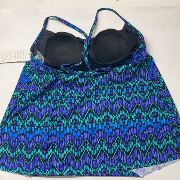 Miracle Brands Womens 14 Tankini Top Slimming Control NWT - Picture 3 of 5